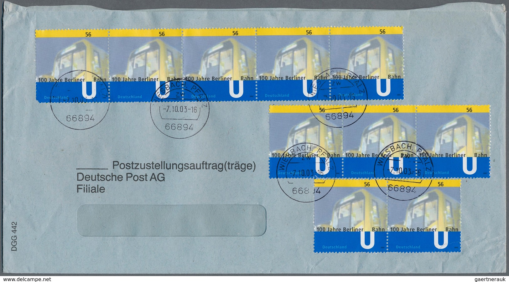 29152 Nachlässe: Postzustellungsurkunden, zwei Kartons mit über 2.000 Belegen, dabei tolle Mehrfachfrankat