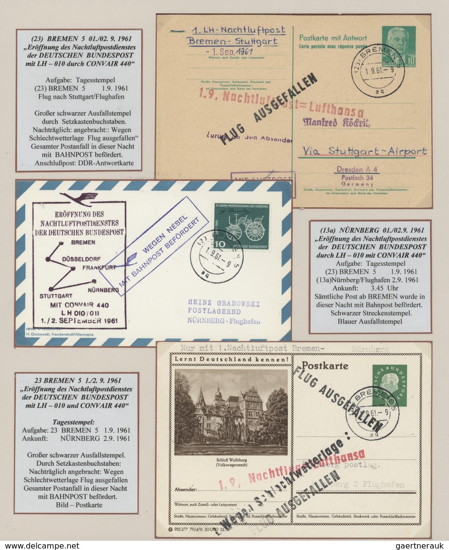 29321 Nachlässe: 1924 - 2012 (ca) Posten mit eindrucksvoller Ausstellungssammlung "Befördert mit Nachtluft