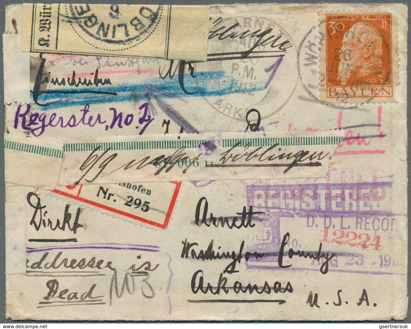 29330 Nachlässe: Uriger Briefe-Nachlass mit Schwerpunkt Deutschland, dabei viel Behördenpost, Portostufen,