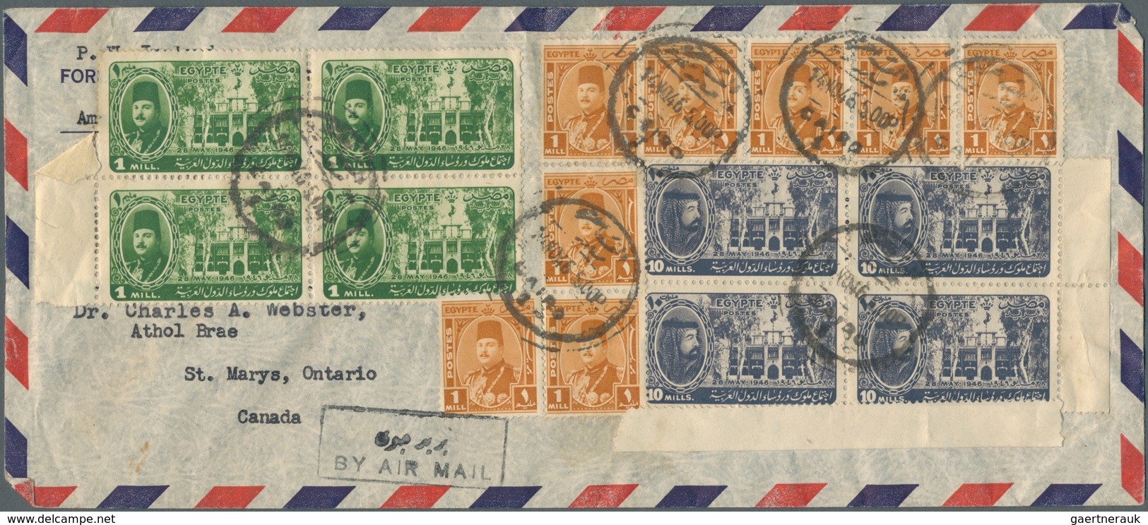 29401 Ägypten: 1900-70, Big Box Containing 695 Covers & Cards Including Postage Due Covers, Air Mails, Cen - 1915-1921 Brits Protectoraat