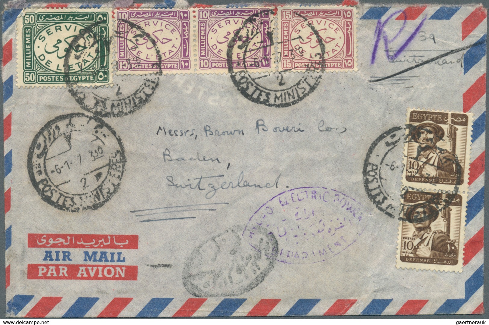 29401 Ägypten: 1900-70, Big box containing 695 covers & cards including postage due covers, air mails, cen