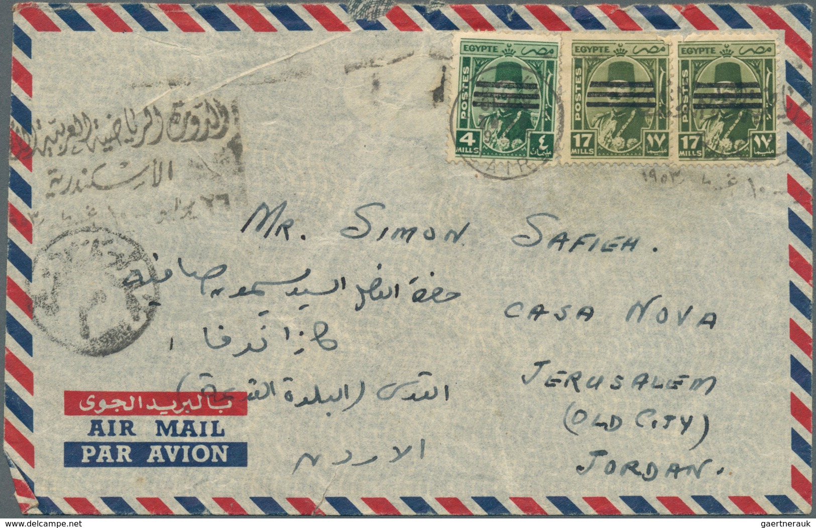 29401 Ägypten: 1900-70, Big box containing 695 covers & cards including postage due covers, air mails, cen