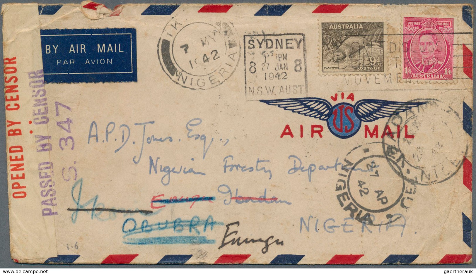 29414 Australien: 1890's-1950's, 15 Covers And Postcards From Australia (incl. States) And 4 Of New Zealan - Sonstige & Ohne Zuordnung