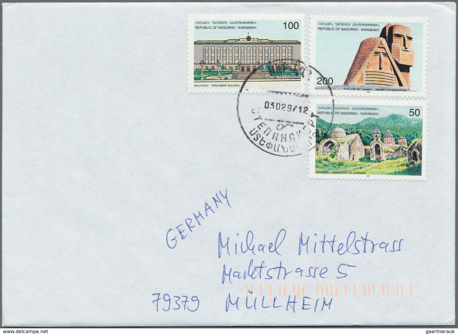 29418 Berg-Karabach: 1993/2008. Lot Containing 145 FDC And 33 Real Used LETTERS With Frankings Out Of The - Armenien