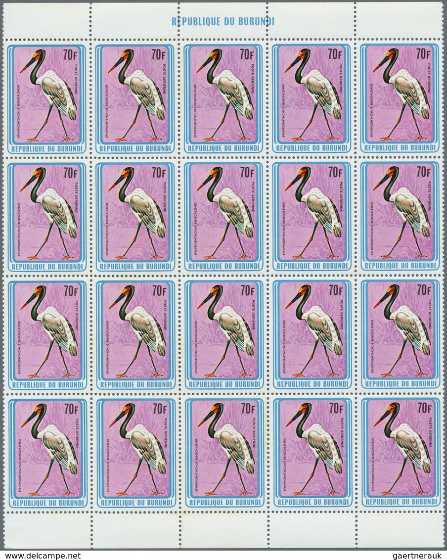 29422 Burundi: 1979, Birds, 6fr. To 70fr., 340 Complete Sets Within Units, Unmounted Mint. Michel Nos. 150 - Ungebraucht