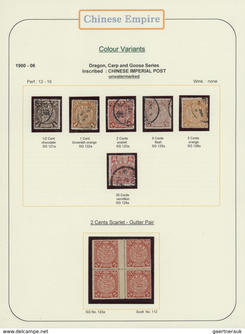 29424 China: 1878/1940, mint and used collection in hingeless mounts, written up on pages inc. used large