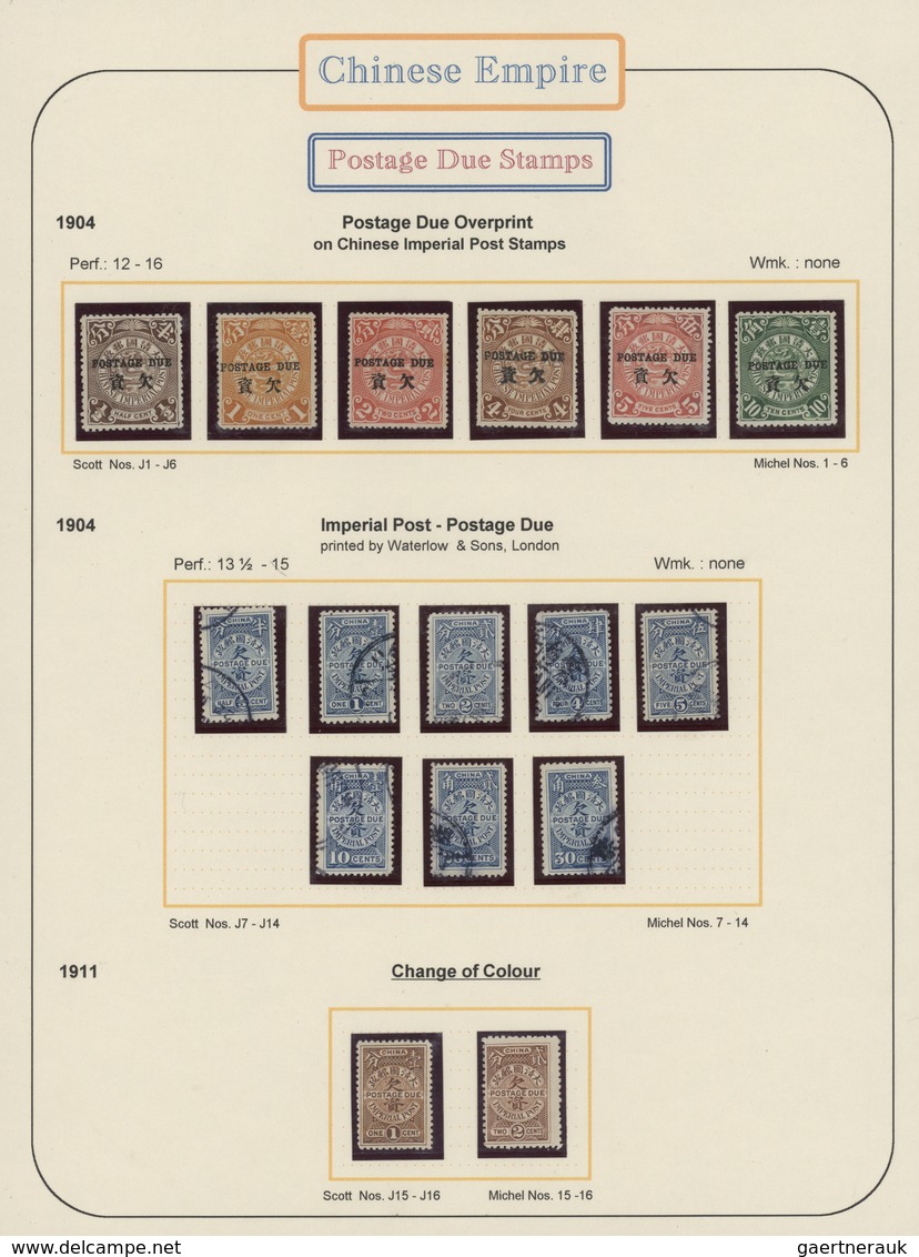 29424 China: 1878/1940, mint and used collection in hingeless mounts, written up on pages inc. used large