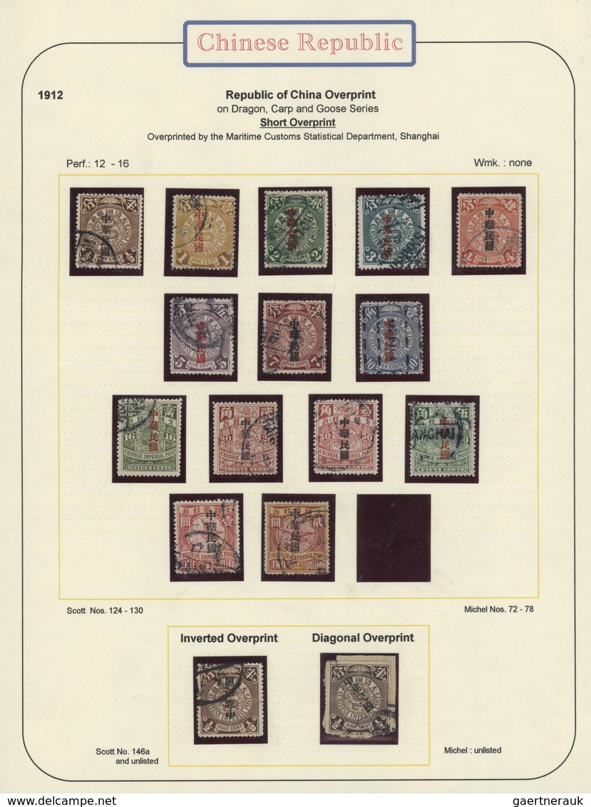 29424 China: 1878/1940, mint and used collection in hingeless mounts, written up on pages inc. used large