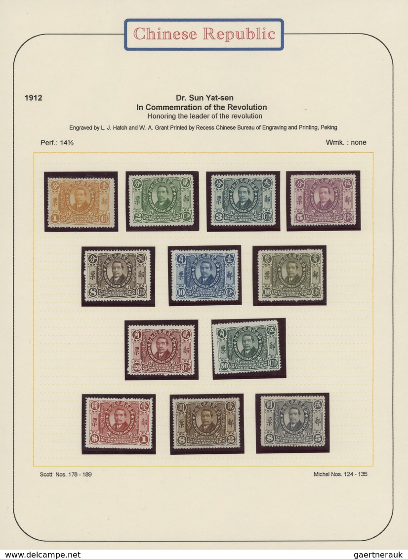 29424 China: 1878/1940, mint and used collection in hingeless mounts, written up on pages inc. used large