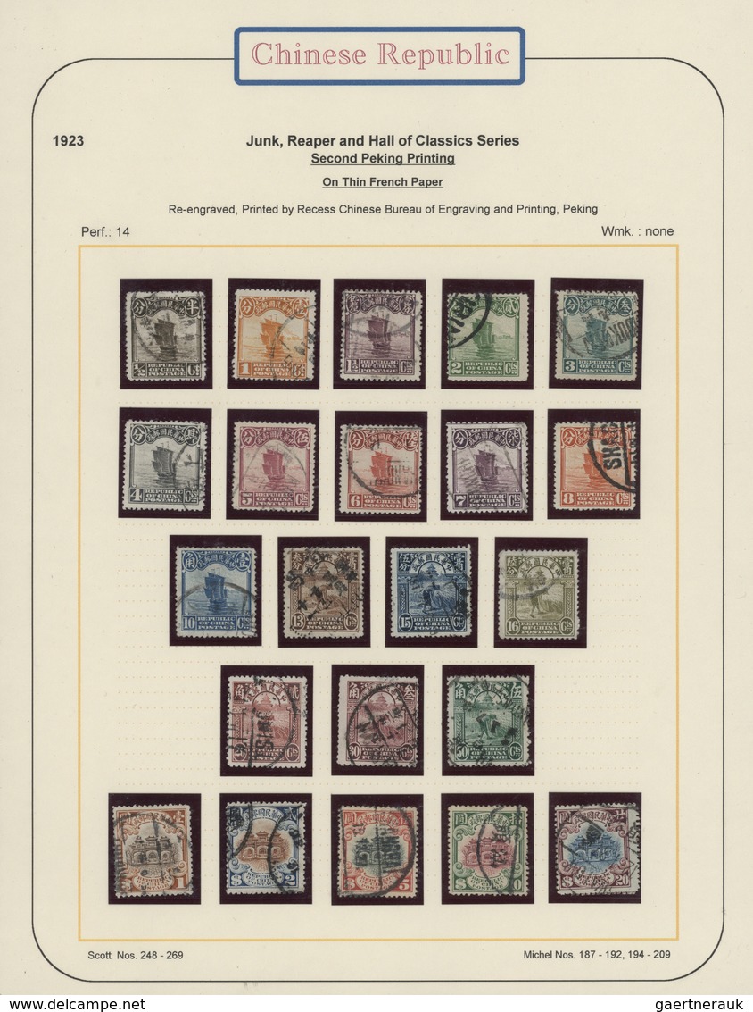 29424 China: 1878/1940, mint and used collection in hingeless mounts, written up on pages inc. used large