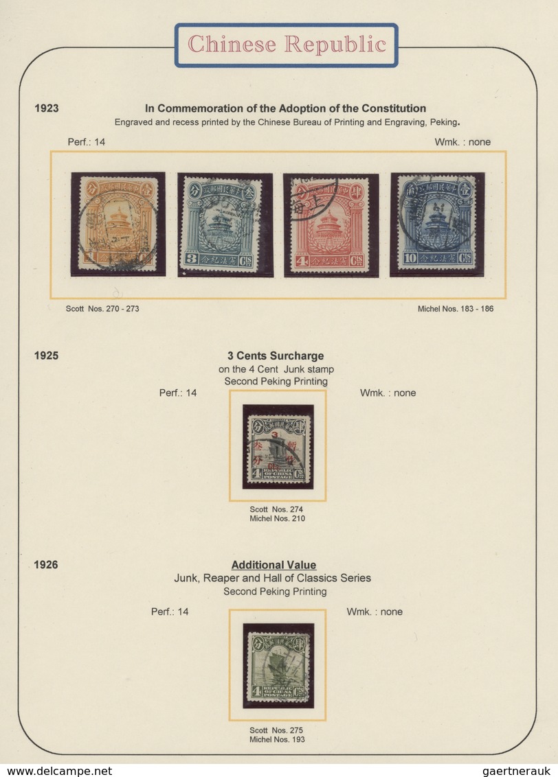 29424 China: 1878/1940, mint and used collection in hingeless mounts, written up on pages inc. used large