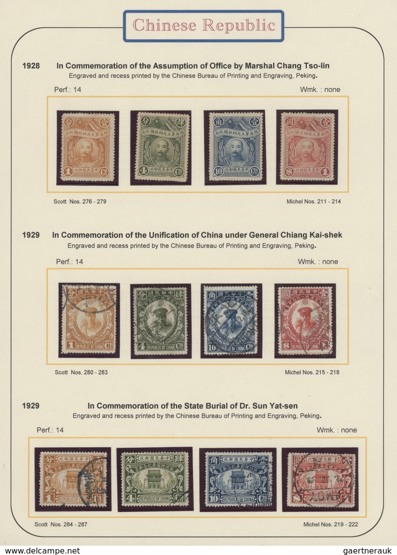 29424 China: 1878/1940, mint and used collection in hingeless mounts, written up on pages inc. used large