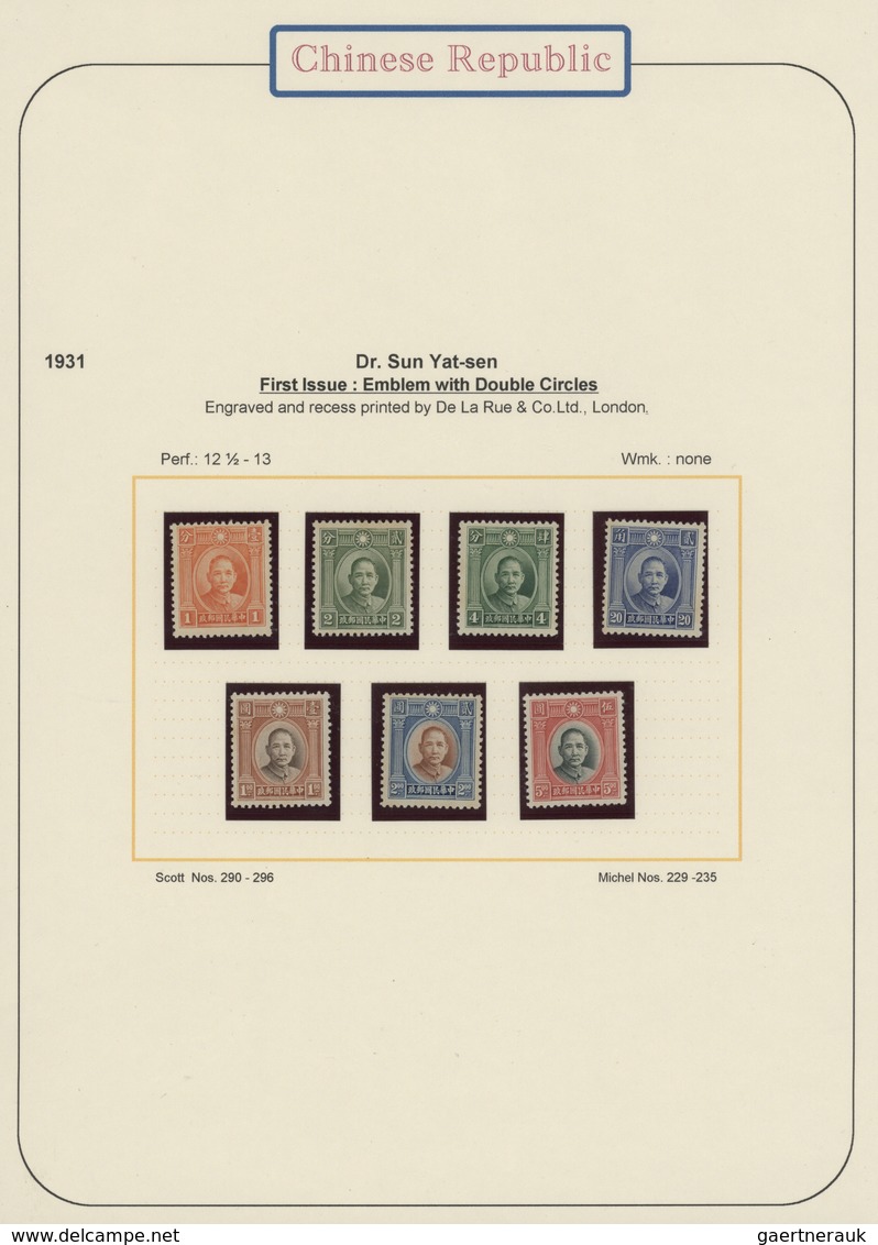 29424 China: 1878/1940, mint and used collection in hingeless mounts, written up on pages inc. used large