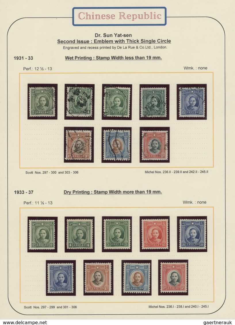 29424 China: 1878/1940, mint and used collection in hingeless mounts, written up on pages inc. used large