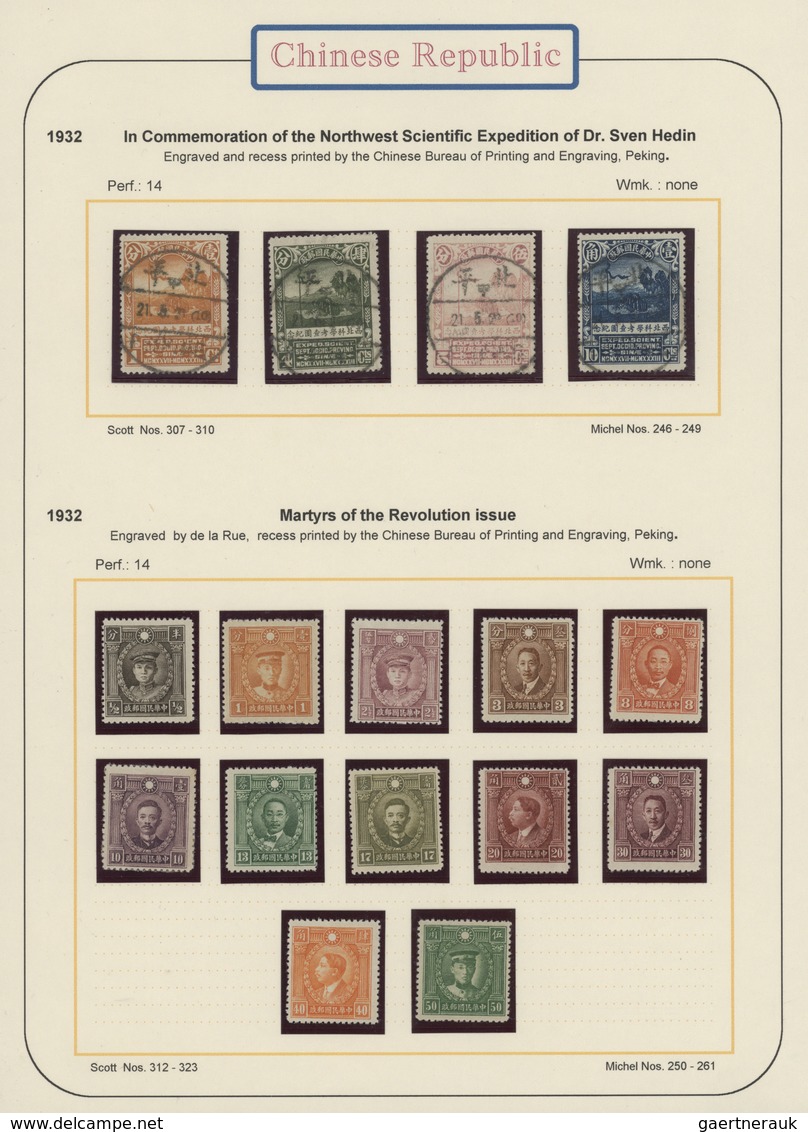 29424 China: 1878/1940, mint and used collection in hingeless mounts, written up on pages inc. used large