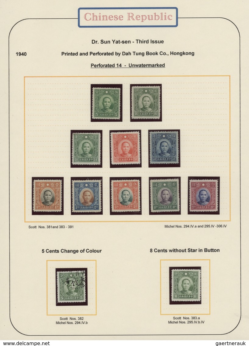 29424 China: 1878/1940, mint and used collection in hingeless mounts, written up on pages inc. used large