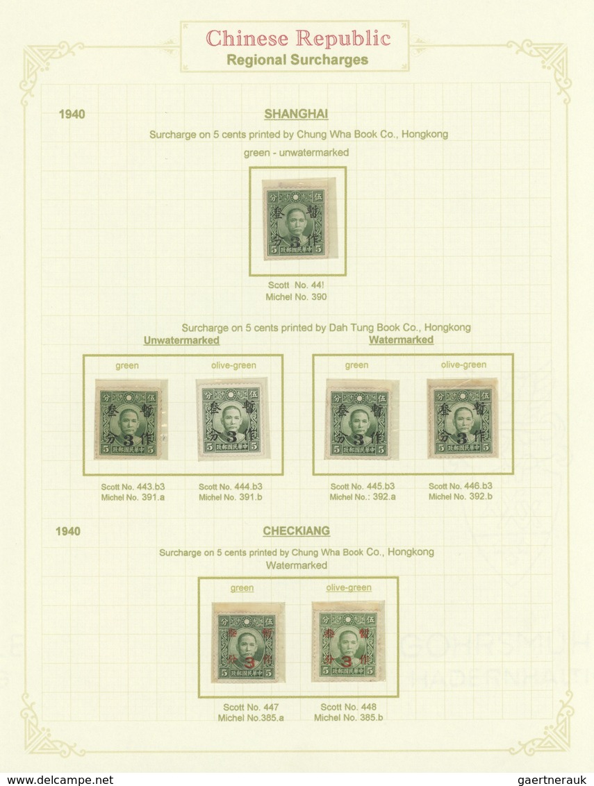 29428 China: 1940/49, mint and used collection in hingeless mounts, written up on pages inc. 1940 regional