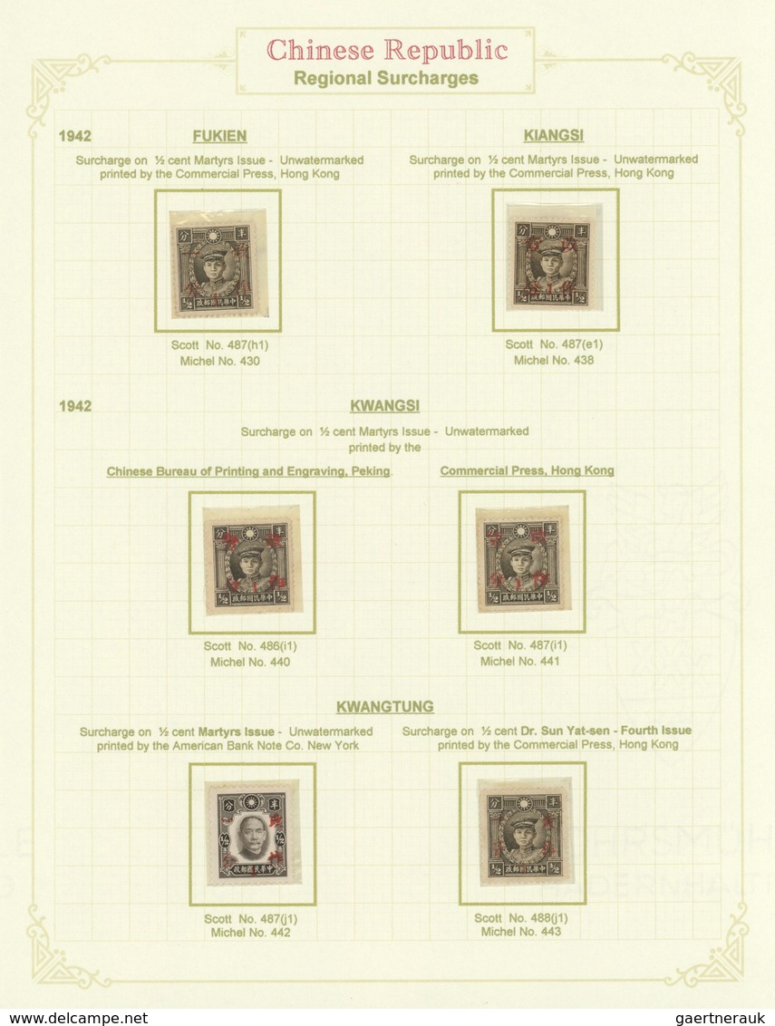 29428 China: 1940/49, mint and used collection in hingeless mounts, written up on pages inc. 1940 regional