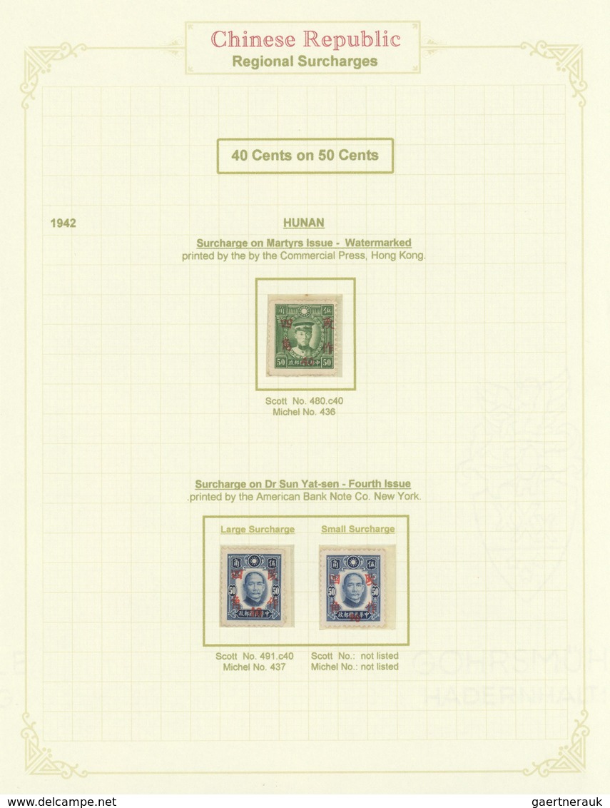 29428 China: 1940/49, mint and used collection in hingeless mounts, written up on pages inc. 1940 regional