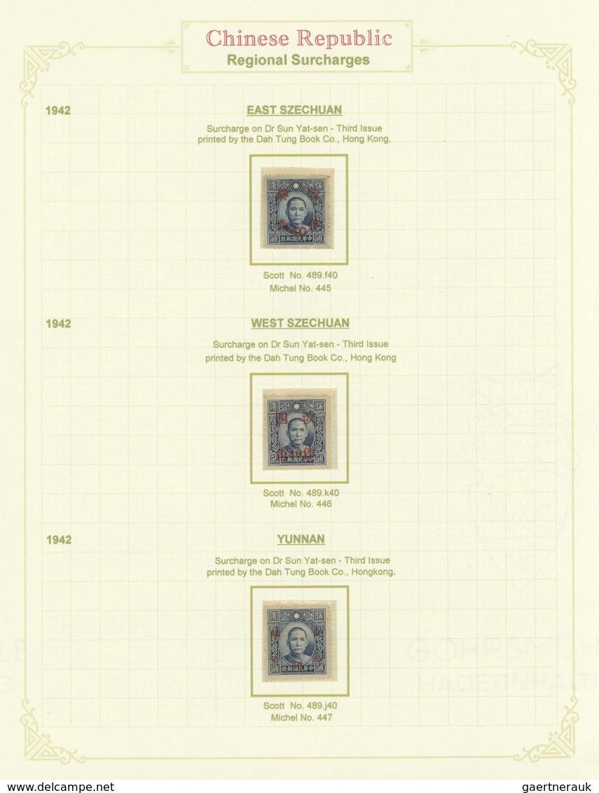 29428 China: 1940/49, mint and used collection in hingeless mounts, written up on pages inc. 1940 regional