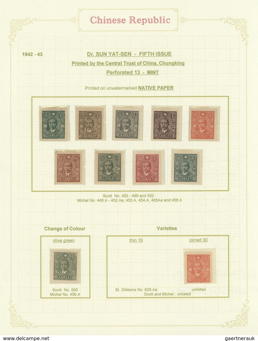 29428 China: 1940/49, mint and used collection in hingeless mounts, written up on pages inc. 1940 regional