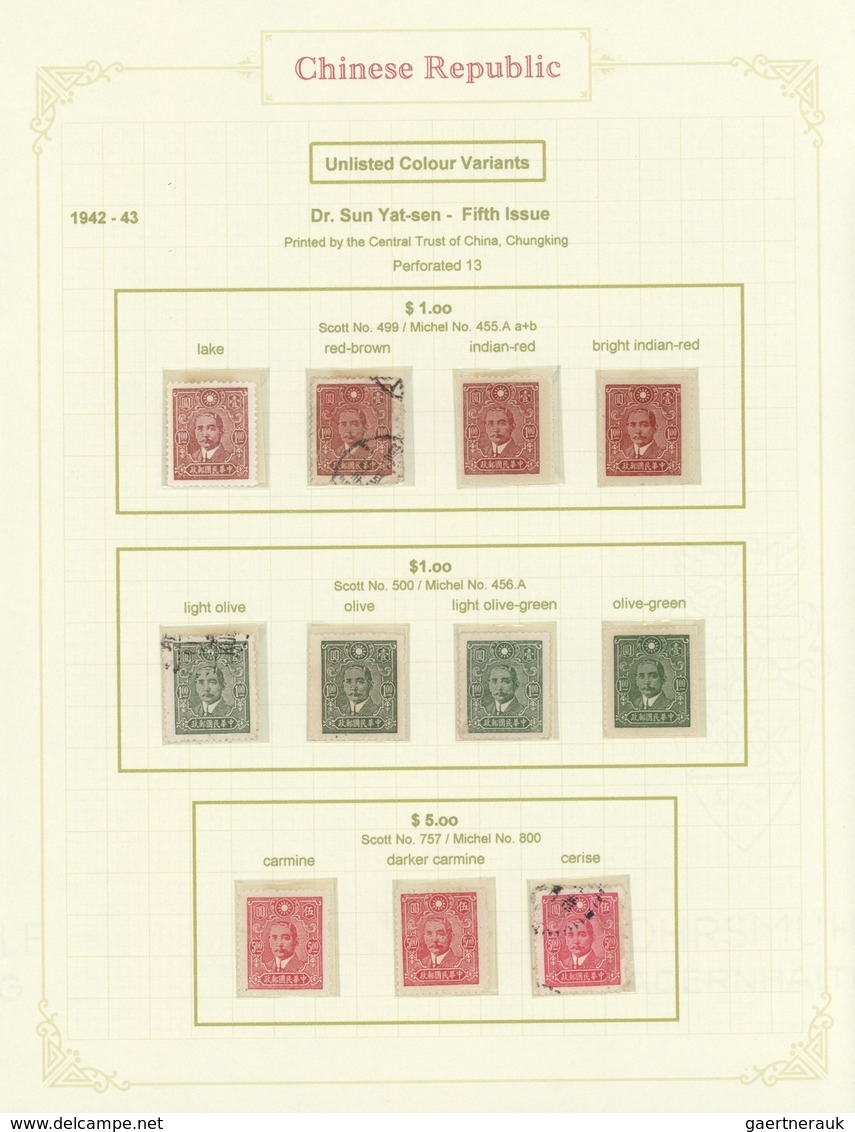 29428 China: 1940/49, mint and used collection in hingeless mounts, written up on pages inc. 1940 regional