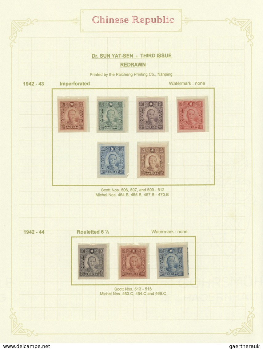 29428 China: 1940/49, mint and used collection in hingeless mounts, written up on pages inc. 1940 regional