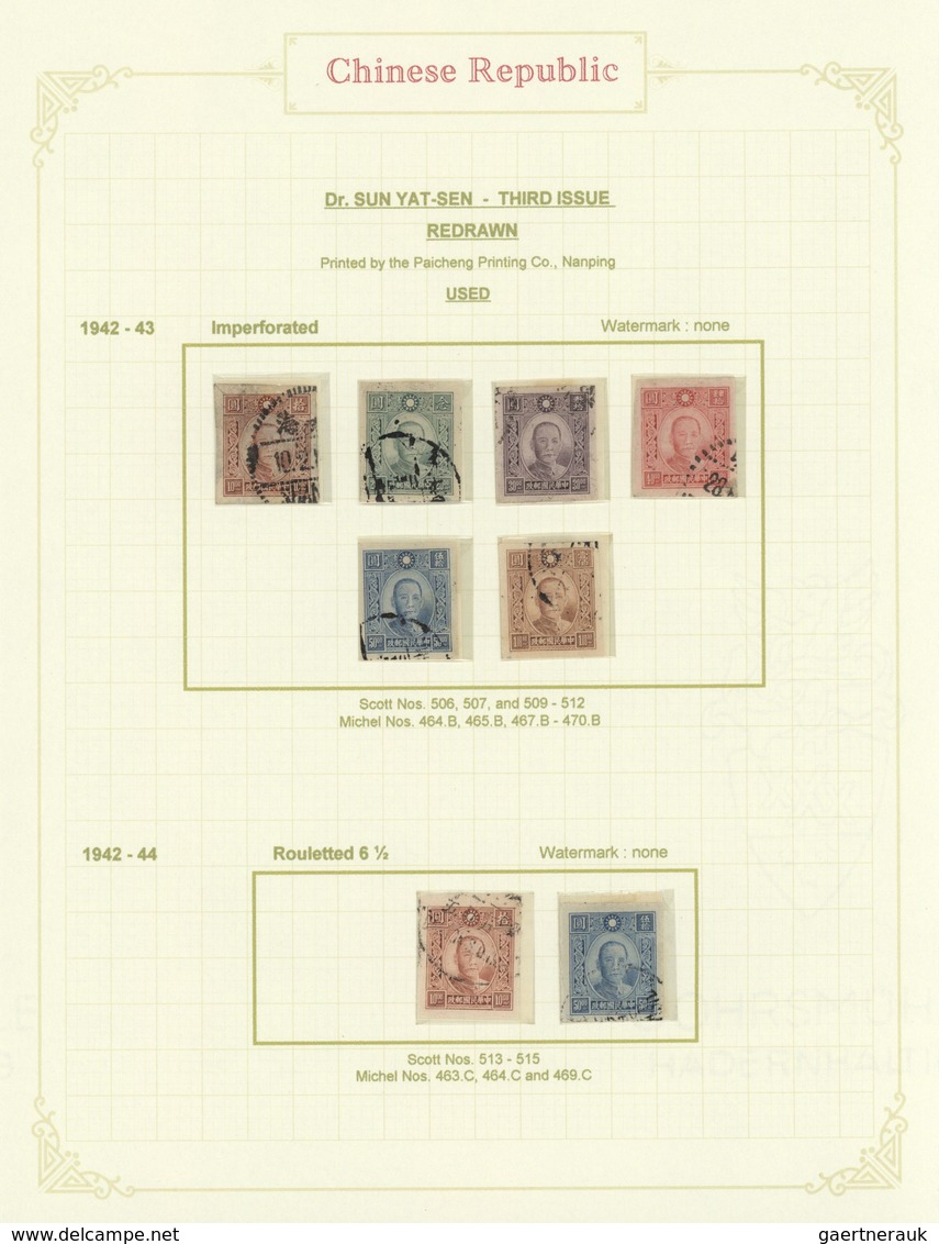 29428 China: 1940/49, mint and used collection in hingeless mounts, written up on pages inc. 1940 regional