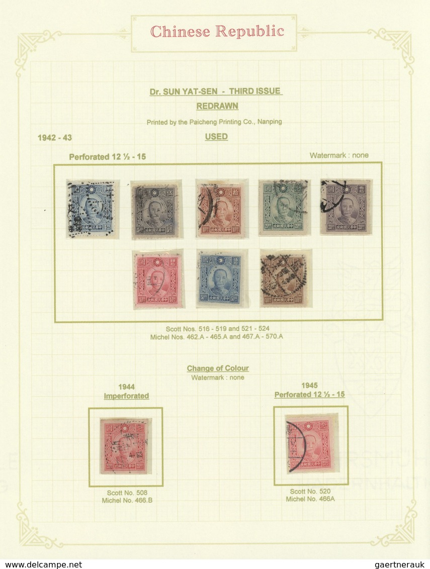 29428 China: 1940/49, mint and used collection in hingeless mounts, written up on pages inc. 1940 regional