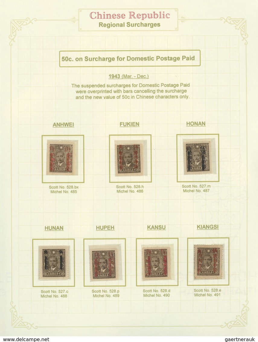 29428 China: 1940/49, mint and used collection in hingeless mounts, written up on pages inc. 1940 regional