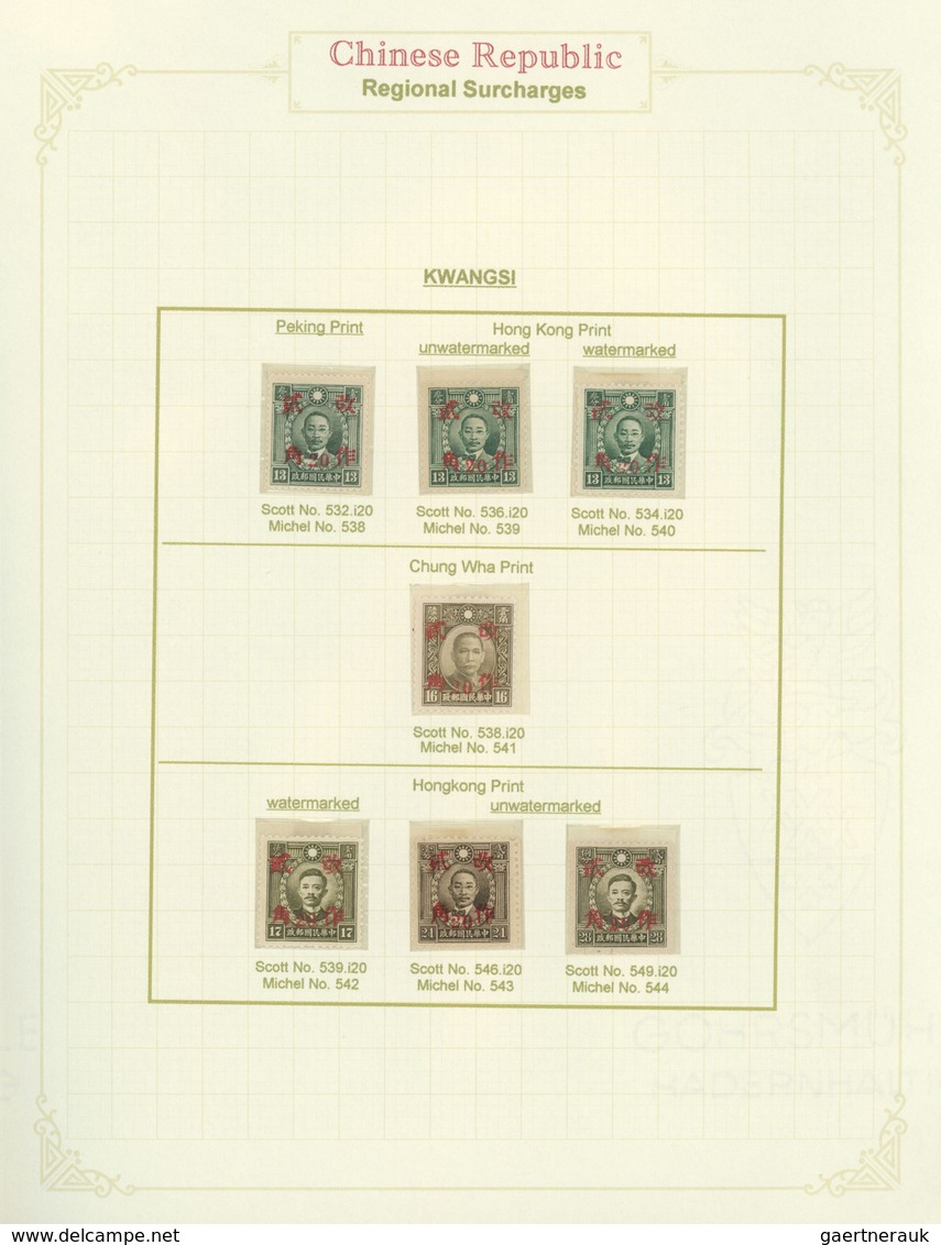 29428 China: 1940/49, mint and used collection in hingeless mounts, written up on pages inc. 1940 regional