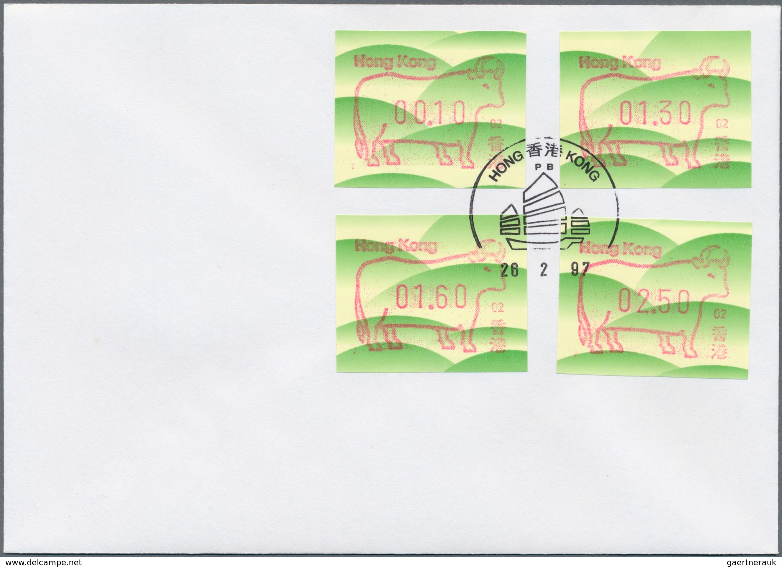 29447A Hongkong - Automatenmarken: 1986 - 1998. ATM Postage Labels. Frama. Collection Of Chinese Zodiac Fra - Automaten