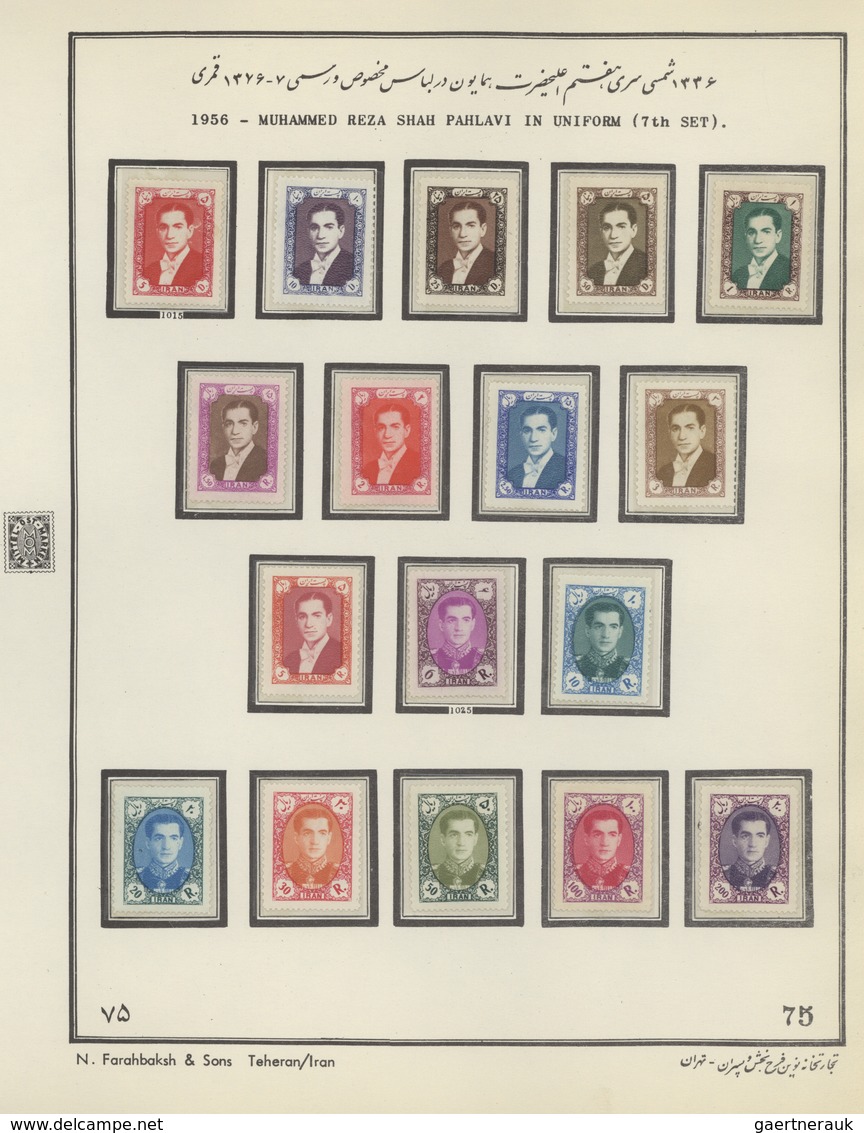 29449 Iran: 1950-61, Farahbakhsh Album Containing Mint Collection With Many Mint Sets, Fine To Very Fine, - Iran