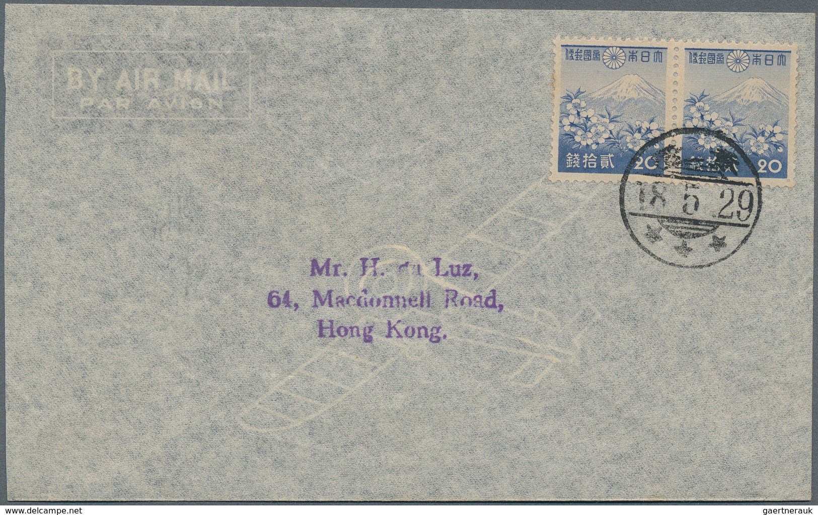 29472 Japanische Besetzung  WK II - Hongkong: 1943/44, Four Da Luz Covers With Showa Frankings, One Cto "H - 1941-45 Japanse Bezetting