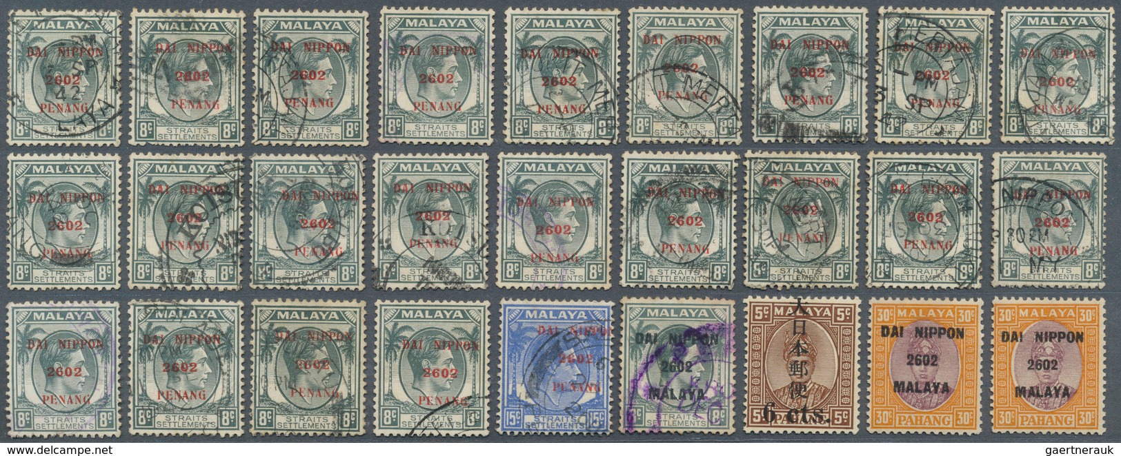 29474 Japanische Besetzung  WK II - Malaya: Penang, 1942/45, Two Covers Inc. One Registered Used From Pena - Malaysia (1964-...)