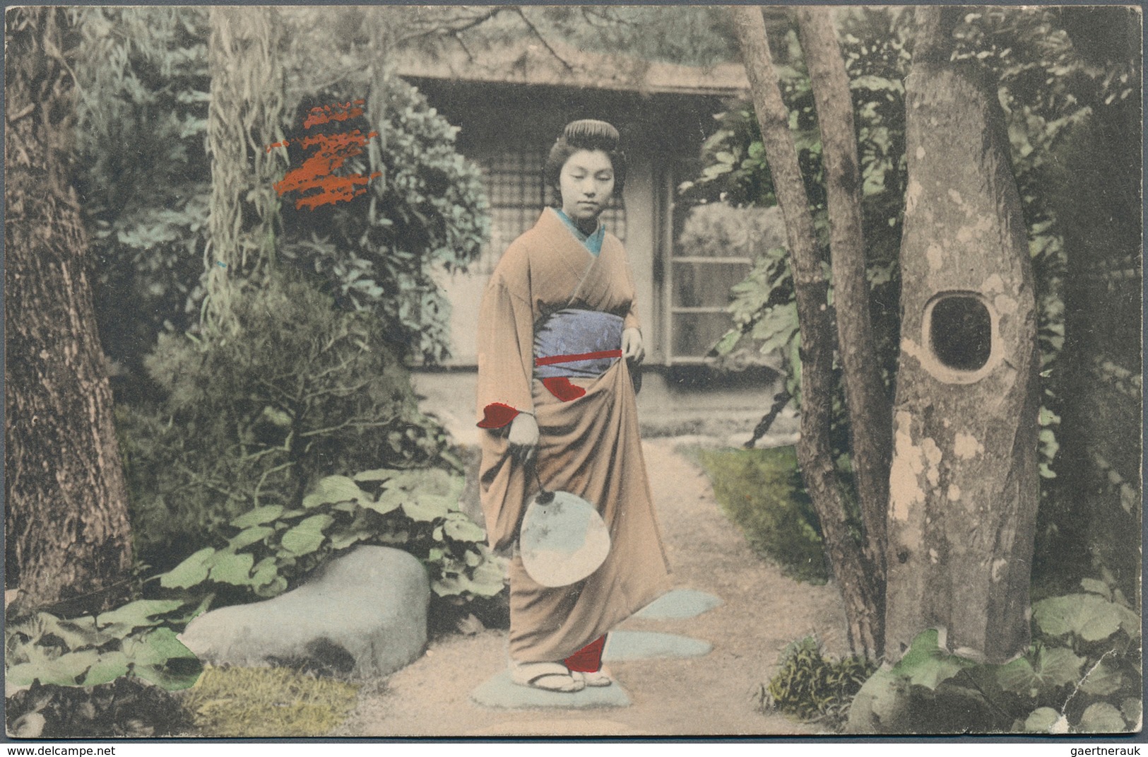 29481 Japan - Besonderheiten: 1900/30 (ca.) 20 ppc (two mailed) showing ladies, geishas with interesting h