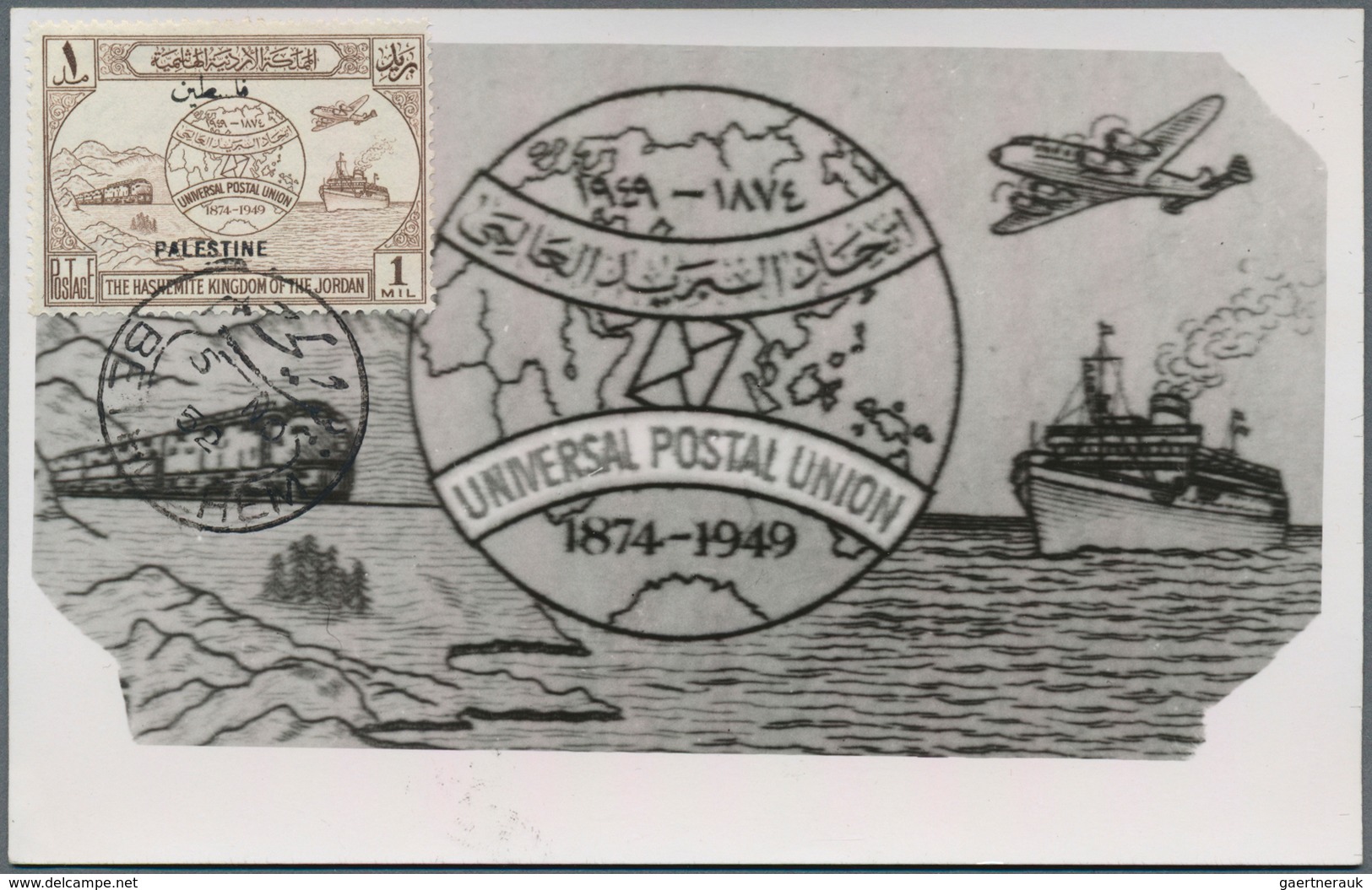 29489 Jordanien: 1949-52, 41 Card Max, Some Palestine Overprints, With Cancellations Of Bethlehem And Jeru - Jordanië