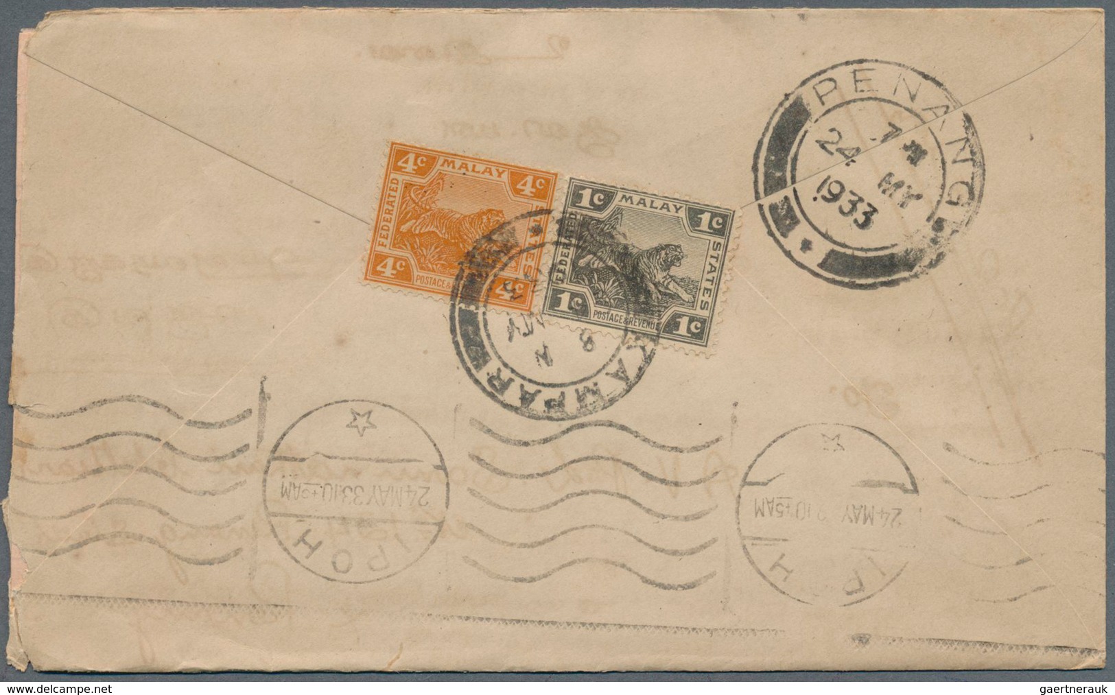 29499 Malaiische Staaten: 1910's-1940's: More Than 300 Covers Used At Various Post Offices Of Various Mala - Federated Malay States