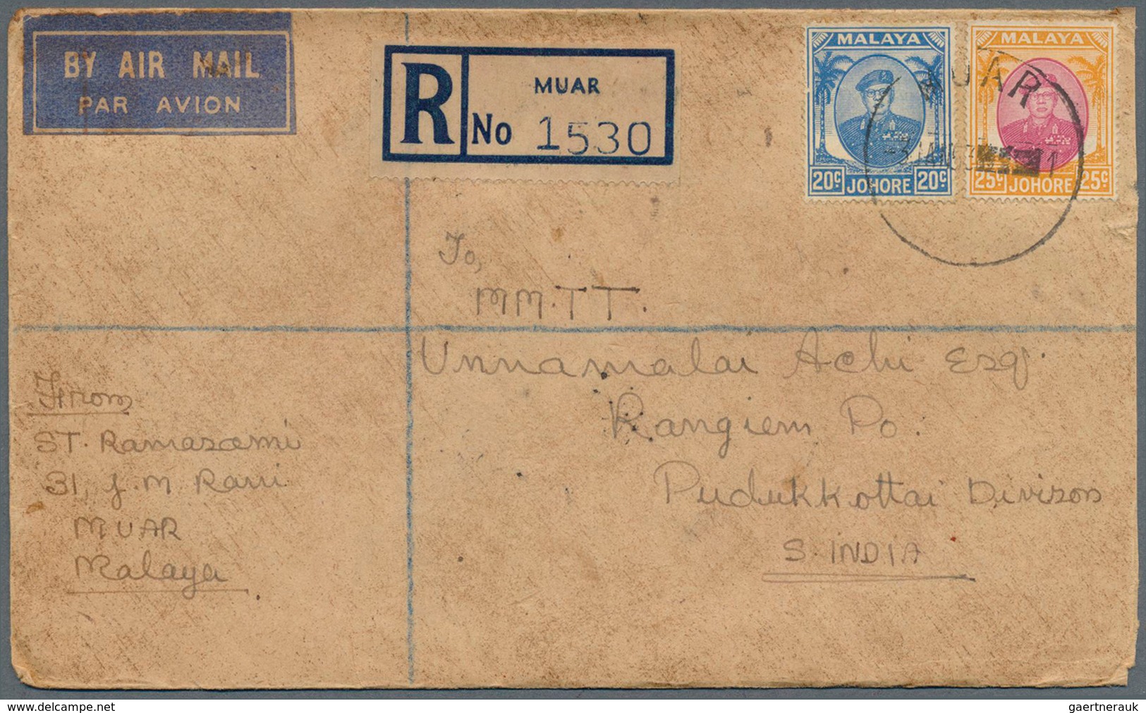 29499 Malaiische Staaten: 1910's-1940's: More Than 300 Covers Used At Various Post Offices Of Various Mala - Federated Malay States