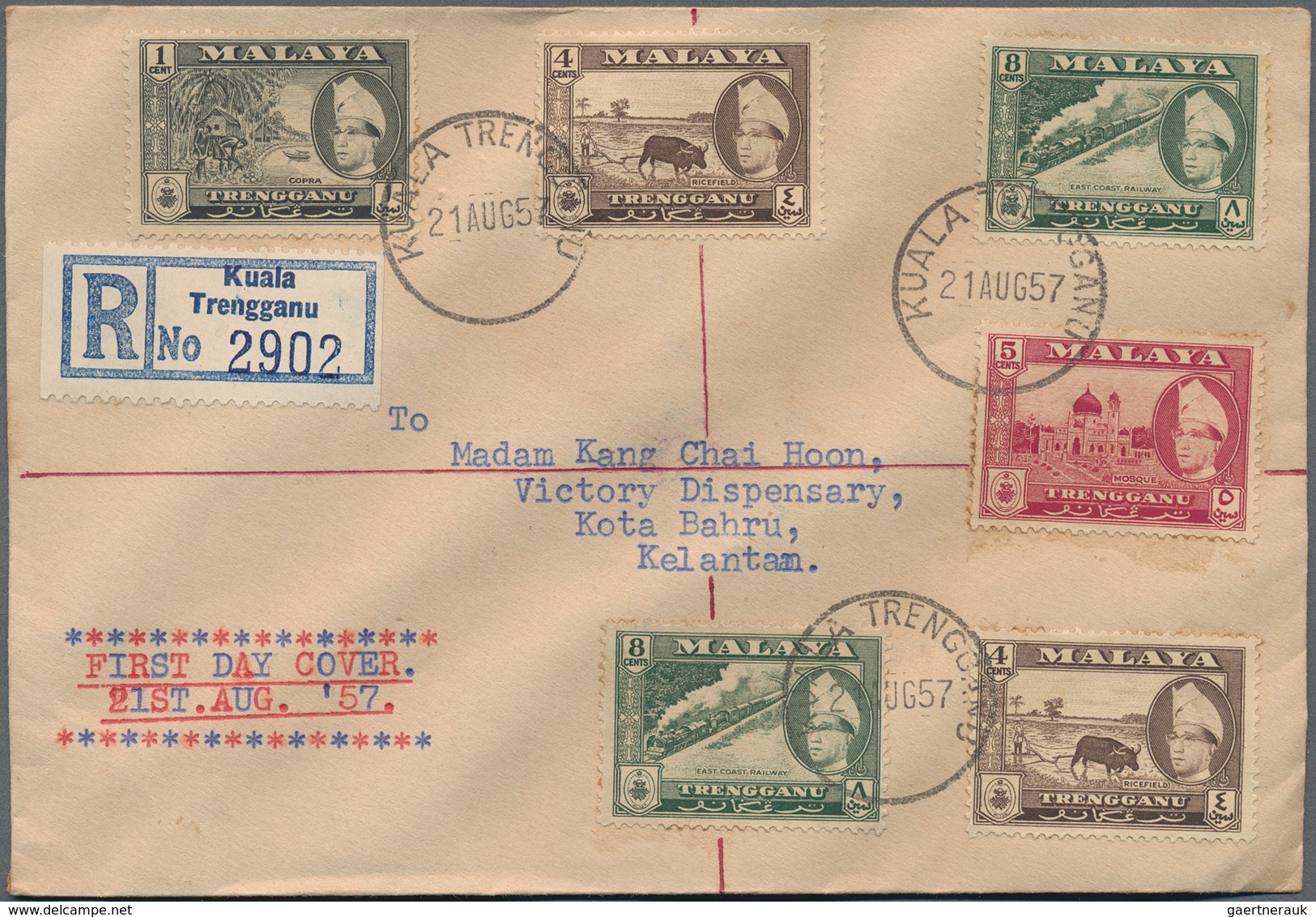 29500 Malaiische Staaten: 1940's-1970's: About 350 Covers, Postcards, FDCs And Postal Stationery Items Fro - Federated Malay States