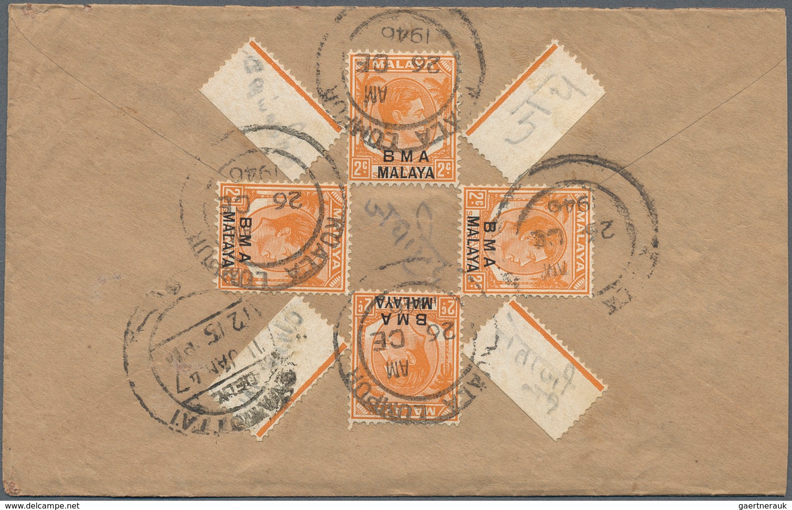 29501 Malaiische Staaten - Britische Militärverwaltung: 1945-48: Group Of 230 Covers All Franked By KGVI. - Malaya (British Military Administration)