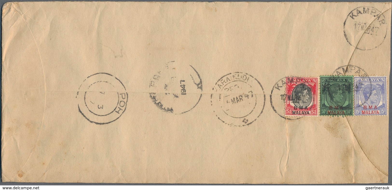 29501 Malaiische Staaten - Britische Militärverwaltung: 1945-48: Group Of 230 Covers All Franked By KGVI. - Malaya (British Military Administration)