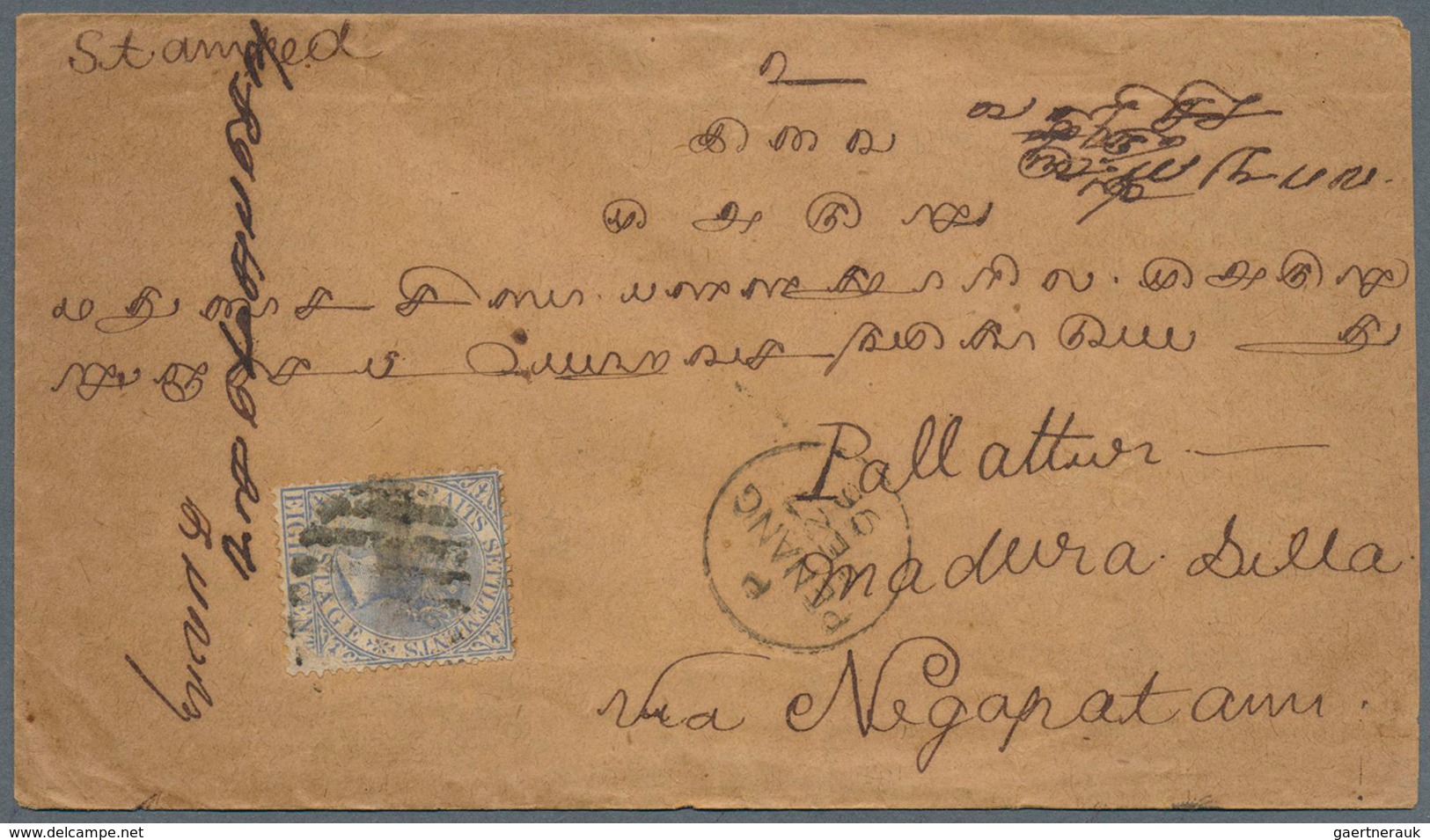 29505 Malaiische Staaten - Penang: 1890-1896, Group Of 11 Covers All Franked By Straits Settlements QV Adh - Penang