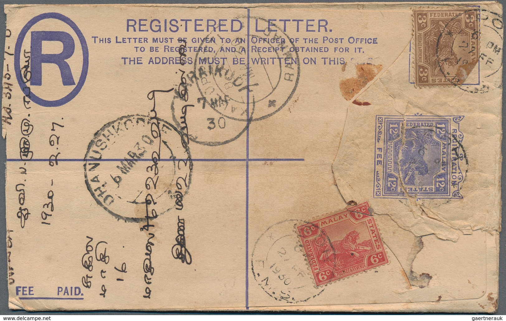 29506 Malaiische Staaten - Perak: 1910's-1930's (mostly): More Than 200 Covers And (few) Postal Stationery - Perak