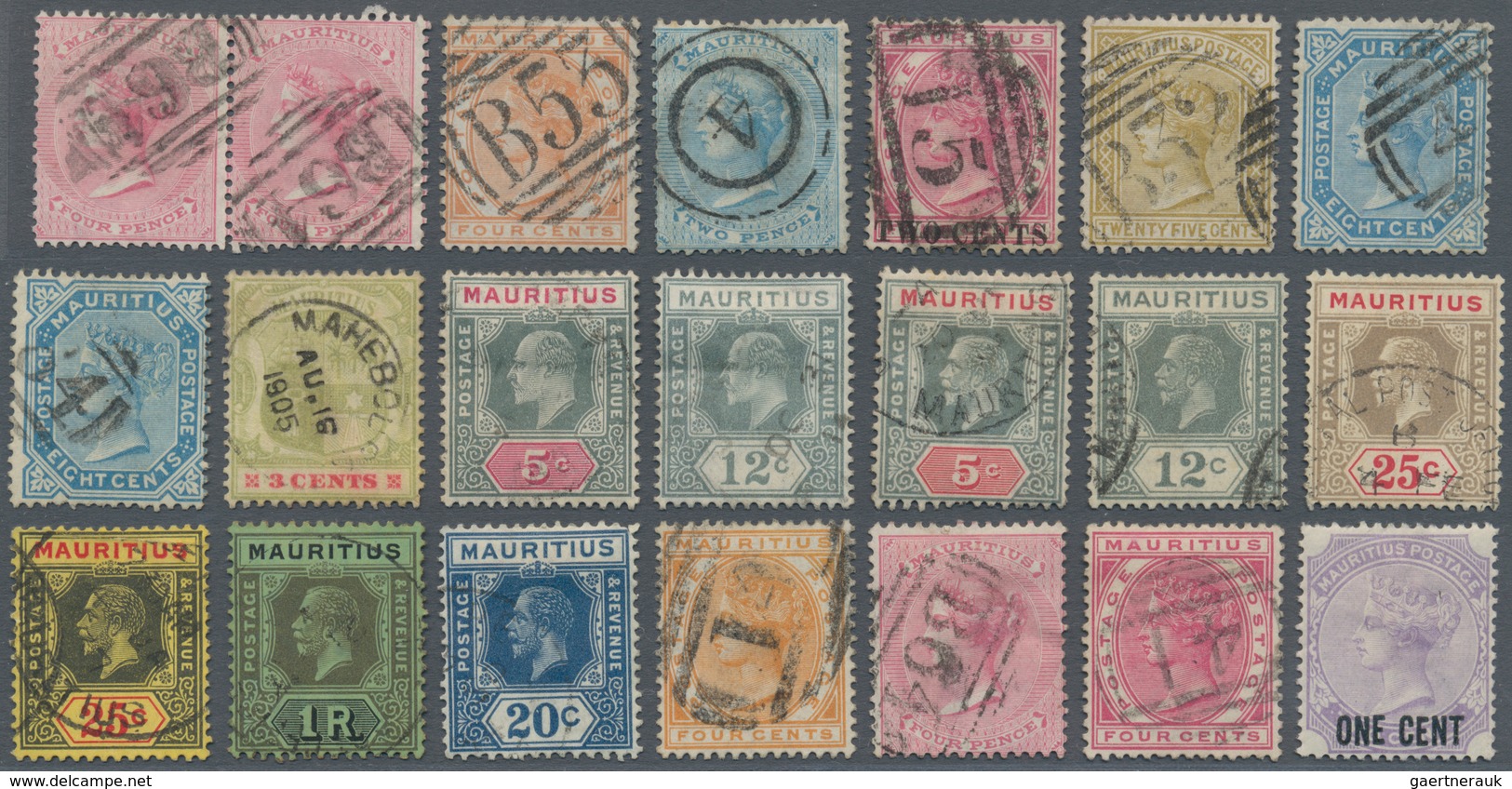 29512A Mauritius: 1877 - 1984 (approx.), Collection In The Lindner Falzlos Album With Beautiful Letters, Ea - Mauritius (...-1967)