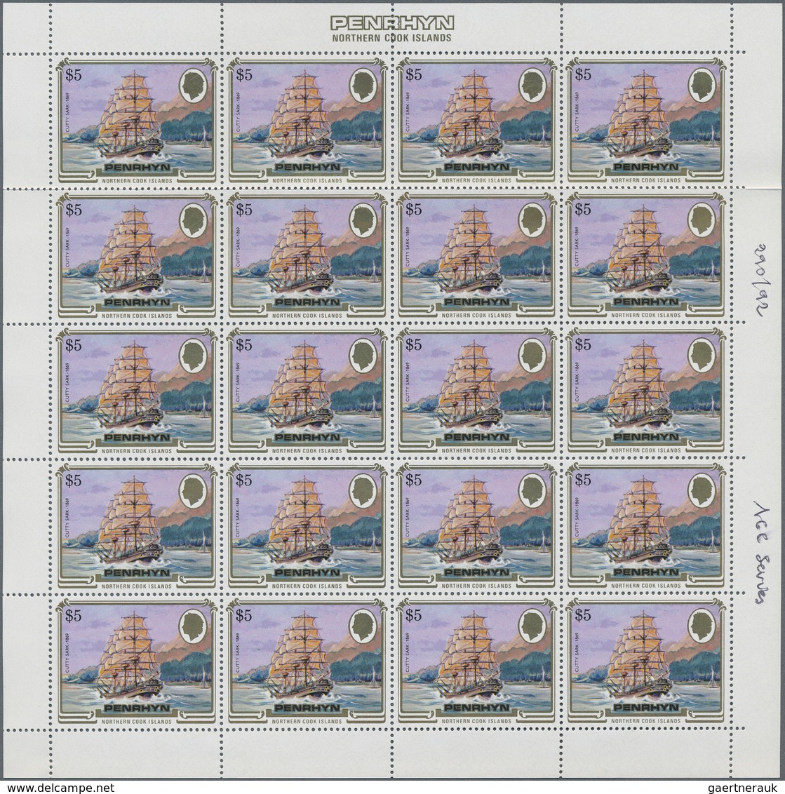 29526 Penrhyn: 1984, Sailing Boats, $3 To $9.60, Three Values Issued On 4 May And 15 Jun, 166 Copies Each - Penrhyn