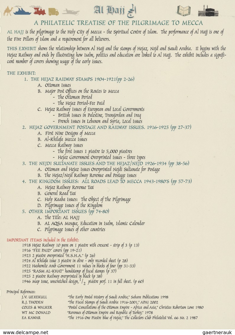 29541 Saudi-Arabien - Hedschas: 1907-1980's: The Basis Part Of The "AL HAJJ - A Philatelic Treatise Of The - Saudi-Arabien