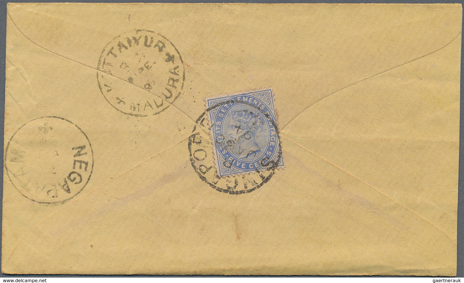29547 Singapur: 1890's-1930's Ca.: About 440 Covers From Singapore, To India Mostly, With Various Straits - Singapur (...-1959)