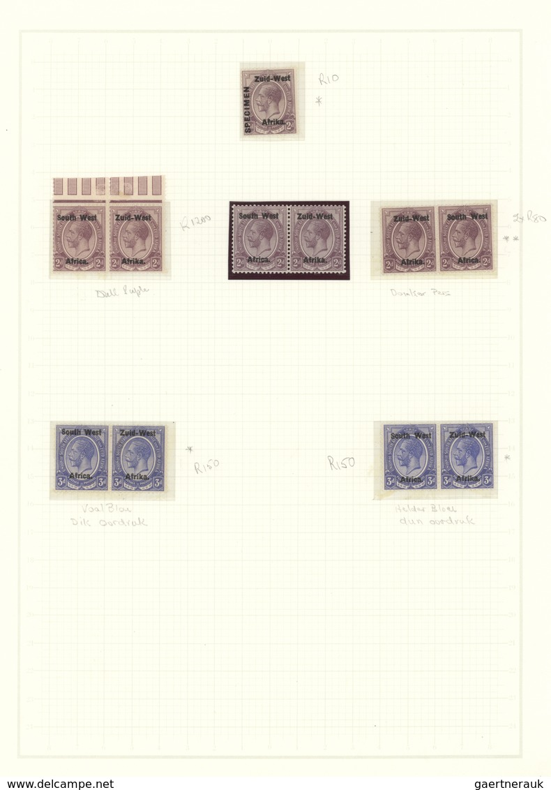 29550 Südwestafrika: 1923, 1st Overprint Issue, Setting I, Mint Collection On Album Pages, Comprsing A Com - Zuidwest-Afrika (1923-1990)