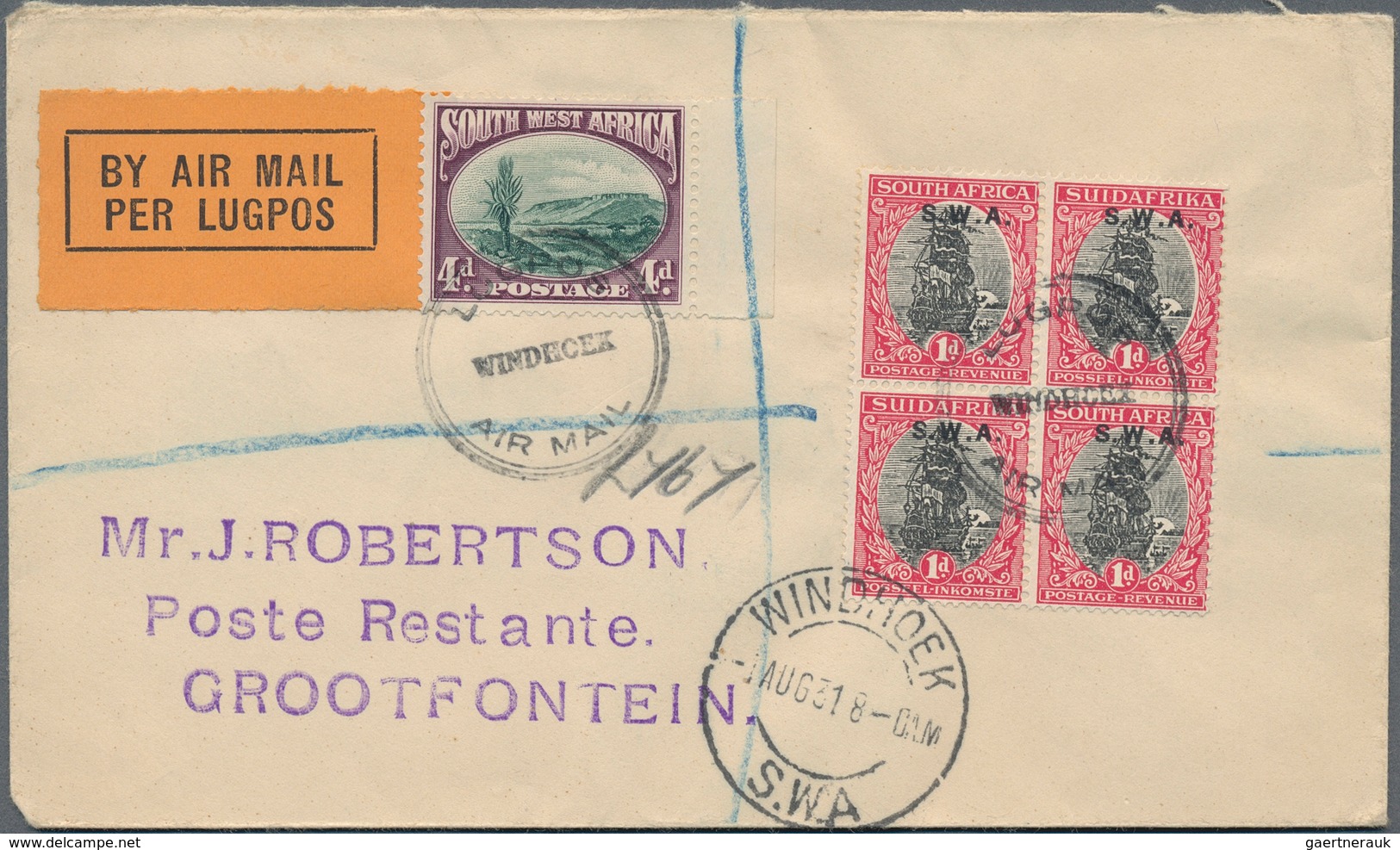 29553 Südwestafrika: 1940/1990 (ca.), accumulation of several hundred covers/cards/stationeries, a box ful